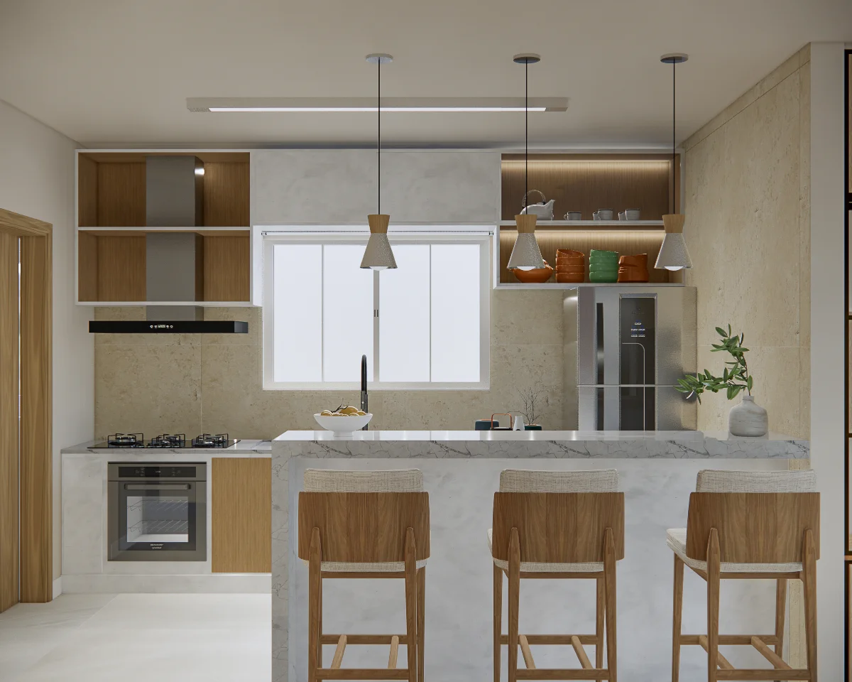 Cozinha Apartamento Frente Mar Safira